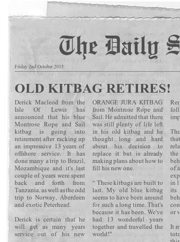 Retirement of a 13 year old Kitbag