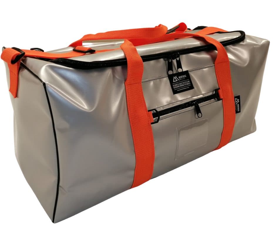 26" Silver kitbag -Orange Webbing